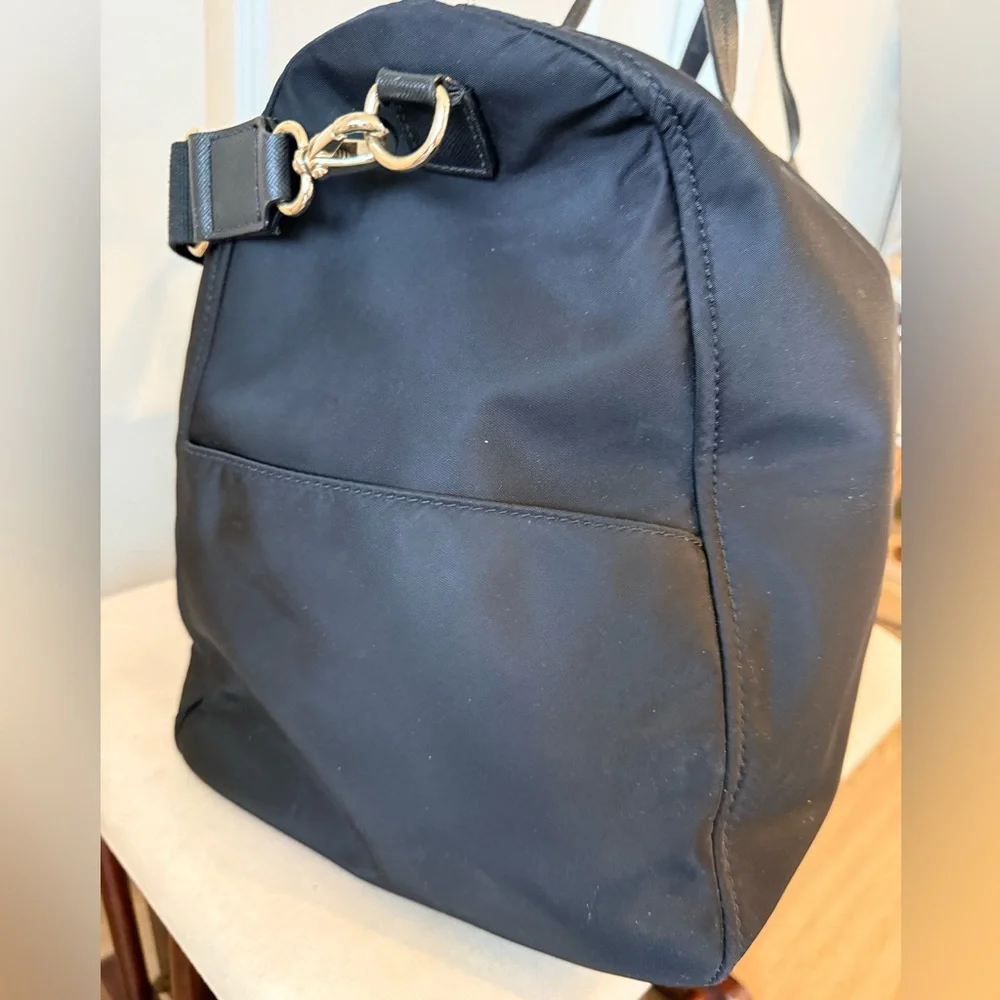 Kate Spade Classic Black Nylon Duffle Weekend Bag - Picture 7 of 13